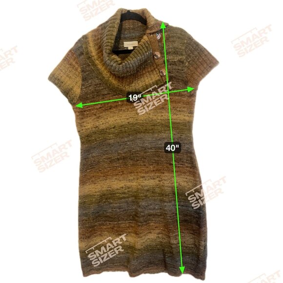 Dressbarn XL Womens Cowl Neck Sweater Dress Multicolor Fall Earth Tones Neutral - Picture 3 of 11